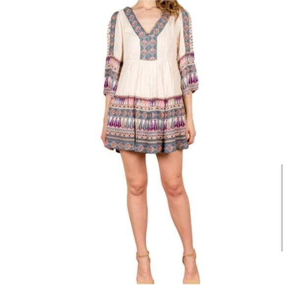 Free People Dresses & Skirts - Free People Terra Nova Bohemian Dress Mini Western Festival Size Small